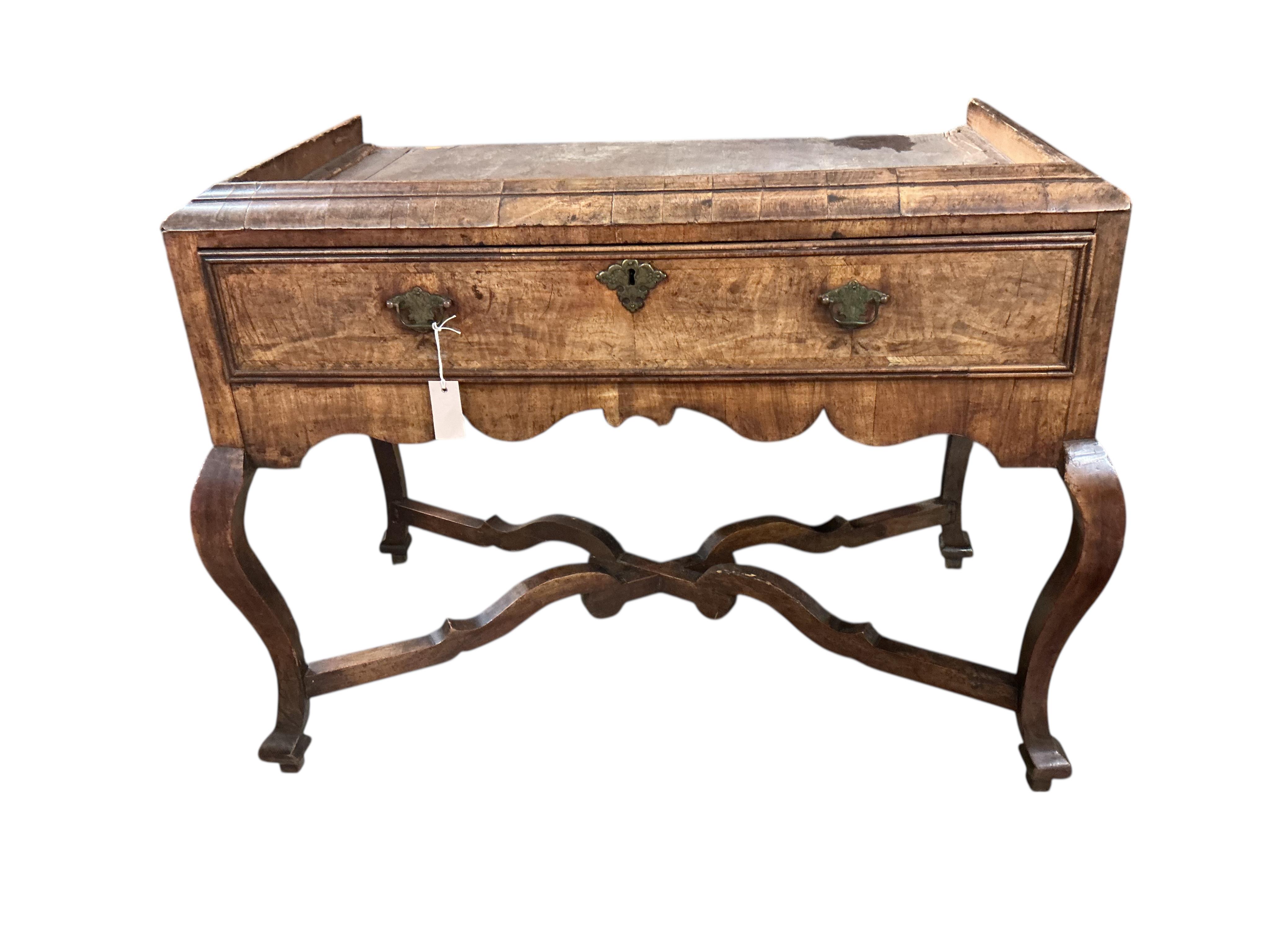 An 18th century walnut stand, width 102cm, depth 56cm, height 81cm